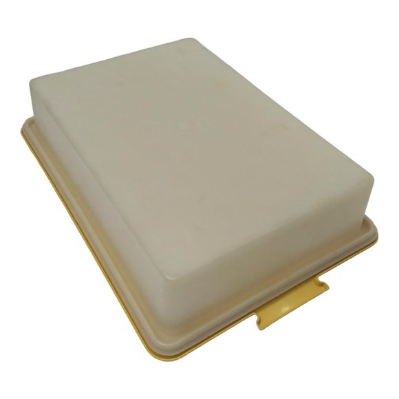 Tupperware Kitchen Vintage Tupperware Large Rectangular Cake Carrier Taker Gold 9x3 6225